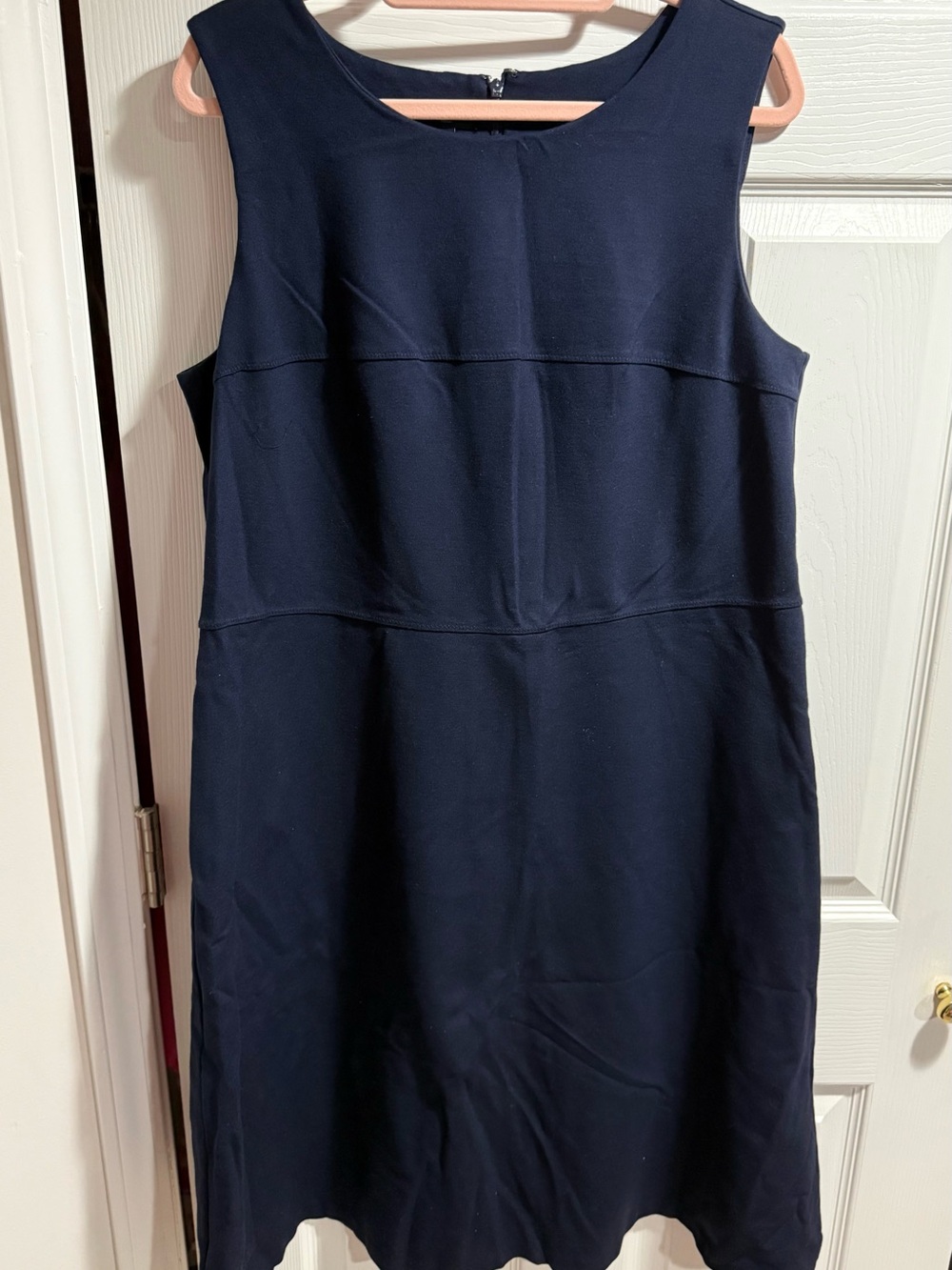 Talbots Navy Sleeveless A-Line Midi Dress Sz 12w